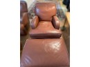 Brown Leather Spinneybeck Designed Chair With Ottoman 2 Of 2