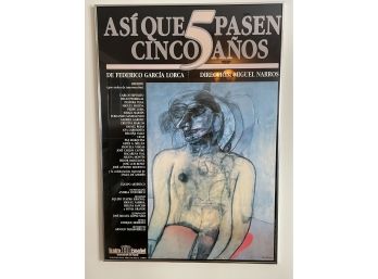 Vintage Poster Of 'Asi Que Pasen 5 Anos' By Alfonso Fraile