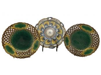 3 PC COLLECTION OF DECORATIVE DISHES