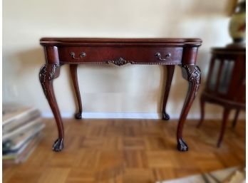ANTIQUE AMERICAN BAROQUE FRENCH STYLE CONSOLE AND EXTENSION DINING TABLE