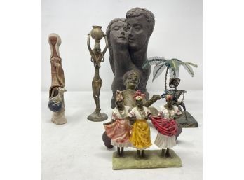 ASSORTED COLLECTION OF FIGURINES AND AFRICAN ART