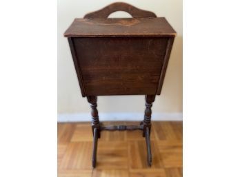 ANTIQUE SEWING BOX WITH SEWING SUPPLIES