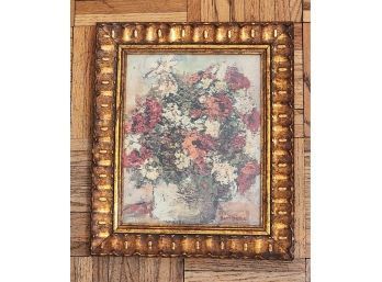 FRAMED FLORAL OIL PAINTING BY SUNDELL