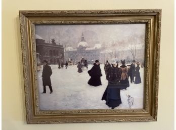 FRAMED PRINT 'THE ROYAL THEATRE' BY PAUL GUSTAF FISCHER