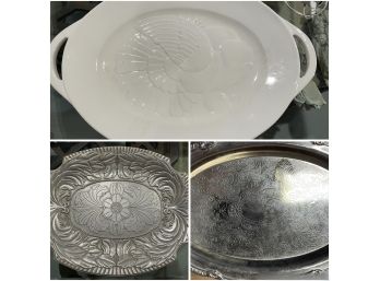 COLLECTION OF SERVING PLATTERS