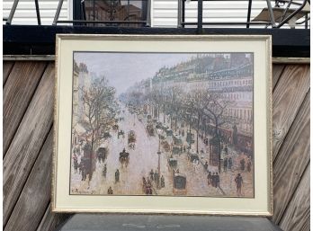 PRNT OF 'THE BOULEVARD MONTMARTRE ON A WINTER MORNING' BY CAMILLE PISSARRO