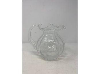 CLEAR CRYSTAL GLASS PITCHER