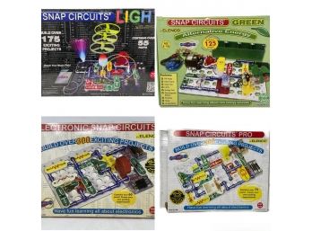 4 PC COLLECTION OF SNAP CIRCUIT EDUCATIONAL GAMES FOR CHILDREN 8