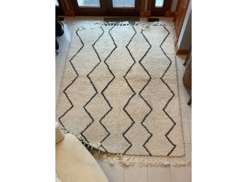 IVORY HAND MADE WOOL RUG BY WEST ELM