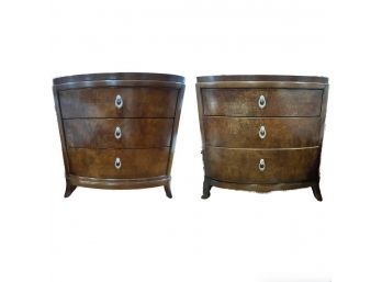PAIR OF 3-DRAWER THOMASVILLE BOGART COLLECTION NIGHT STANDS