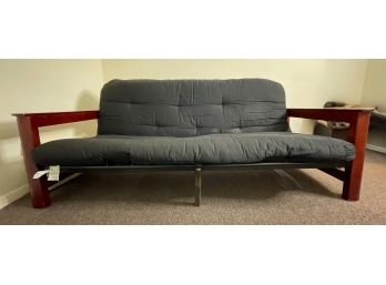 FUTON WITH STORAGE IN ARM REST AND SIDES