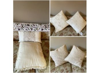 COLLECTION OF ASSORTED THROW PILLOWS