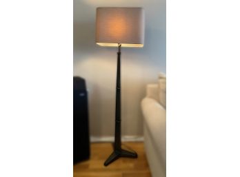 METAL FLOOR LAMP WITH CREAM COLORED RECTANGLE SHADE