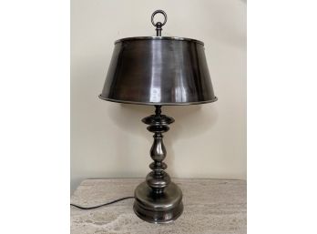 CHROME TABLE LAMP WITH CHROME SHADE