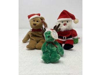 3PC COLLECTION OF HOLIDAY STUFFED ANIMALS