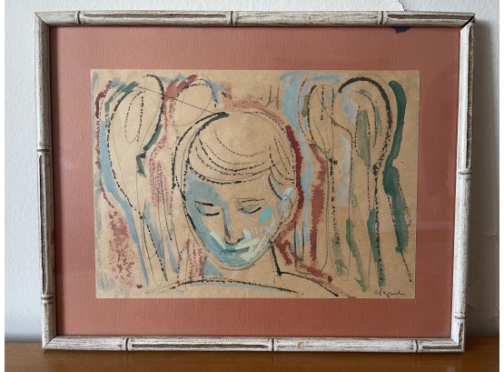 Framed Painting Signed By Unknown Artist