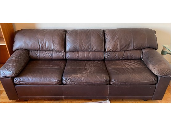 Leather Queen Size Sleeper Sofa