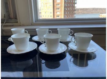 12 PC Set Of Bavaria Porcelain Cups And Saucers