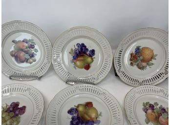 Set Of 6 Schwarzenhammer Porcelain Fruit Plates