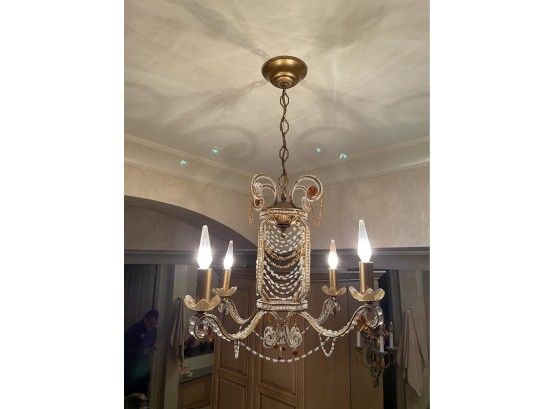 Vintage 4 Light Chandelier In The Style Of 'Maison Bagues'