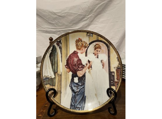 Exclusive Presentation Plate From Rose Valley China 'The Prom Dress' By Norman Rockwell