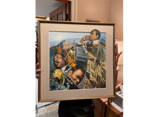 Signed Oil Painting Of Paul Robeson 'Above All' By Charles Lilly