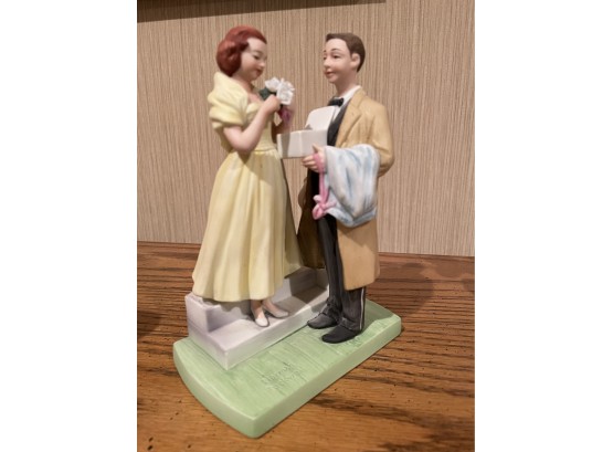 1979 Norman Rockwell Museum Ceramic 'The First Prom'