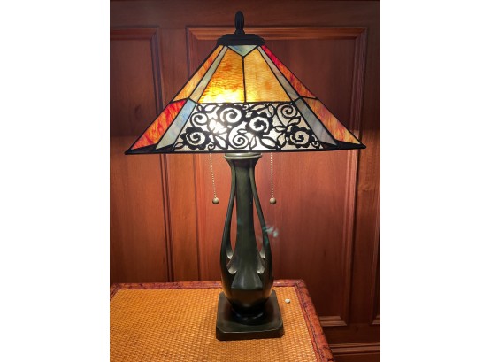 Quoizel Tiffany Style Scroll Shade Lamp