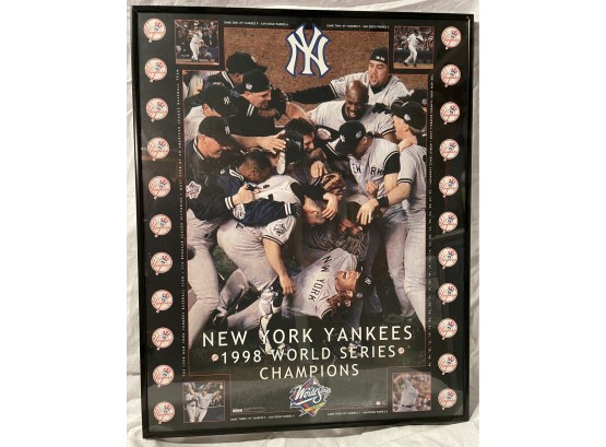 Framed 1998 Yankee Championship Poster