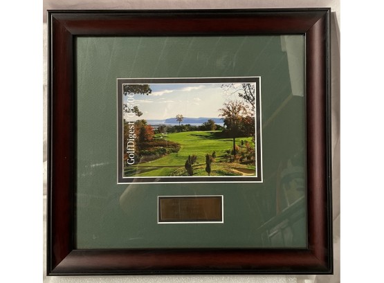 Framed Picture Of Westchester's Hudson National Golf Course