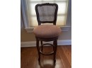 Kitchen Counter Swivel Bar Stool With Cane Back