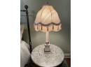 Beautiful Pair Of Marble And Brass Corinthian Column Table Lamps
