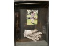 Framed Autographed Photo With Tournament Used Glove Of Miller Barber