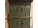 Antique Sage Green French Colonial Cupboard And Hutch From Woodbury