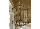 12 Light French Louis XV Style Gilt Bronze And Crystal Cylindrical Lantern Chandelier