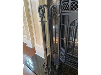 Set Of Cast Iron Fire Place Tools