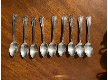9 PC Wm. A. Rogers Silver Plated Spoon Set