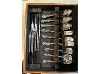 48 PC Stainless Flatware Service For 12 With Case