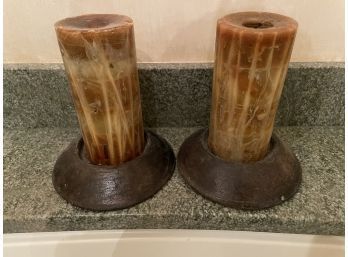 Pair Of Candle Holder - 4' Inch Center