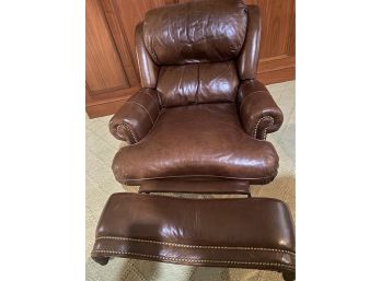 Hankcock And Moore Leather Recliner With Brass Nail Trim (2 Of 2)