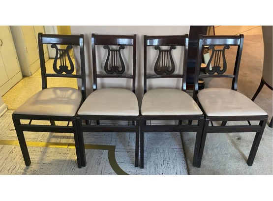 VINTAGE SET OF 4 STAKMORE CLASSIC FOLDING CHAIRS