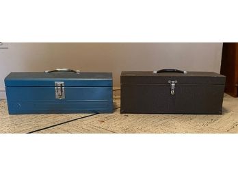 Pair Of Toolboxes With Assorted Tools