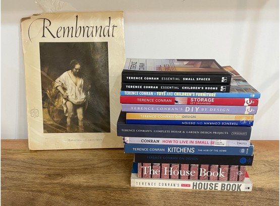 COLLECTION OF DESIGNER BOOKS BY TERENCE CONRAN AND REMBRANDT ART BOOK