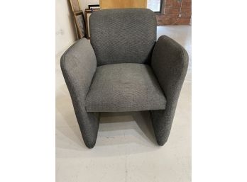 1980'S POST MODERN RAY WILKES CHICLET LOUNGE SIDE CHAIR - STRUCTURAL DAMAGE ON BOTH SIDES