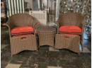 Patio Arm Chairs With Ottoman And Side Table