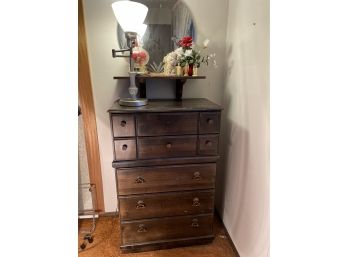 Vintage Dresser, Lamp, And Decor