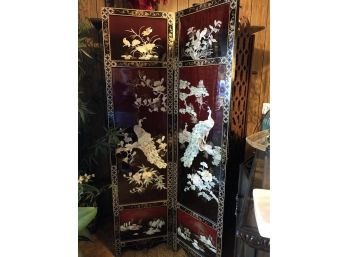 Asian Influenced Folding Screen And Decor