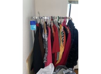 Women's Clothing, Shoes, And Hanging Rack