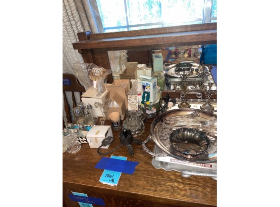 Silver Plate Items And Assorted Decorative Pieces