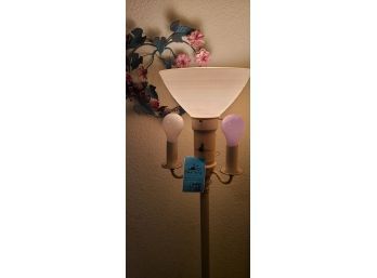 Vintage Floor Lamp And Floral Decor
